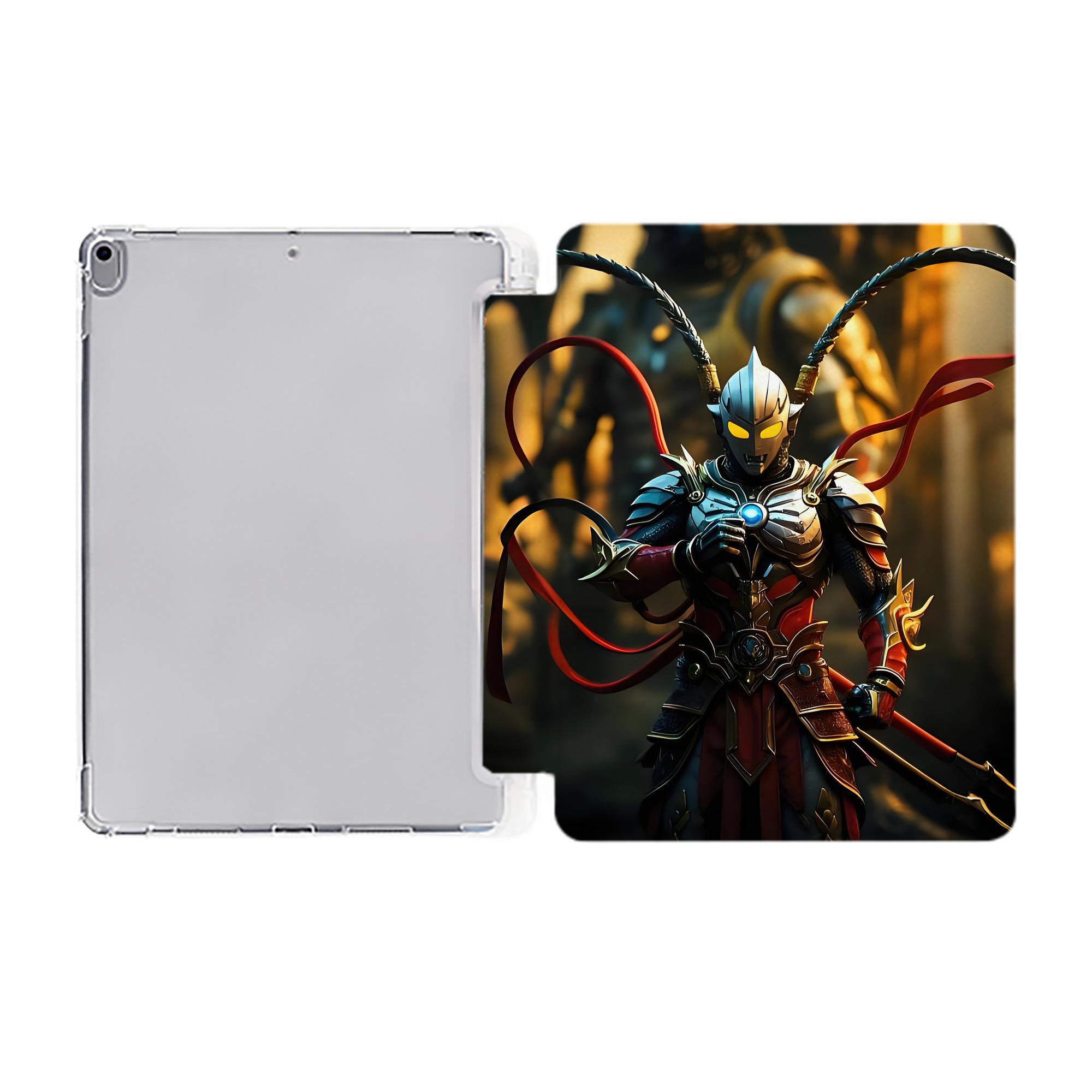 （画像用） ウルトラマン Ultraman IPad ケース ペン収納付き 三つ折りスタンド PUレザー×シリコン 対応機種9.5/10.5/10.9インチ